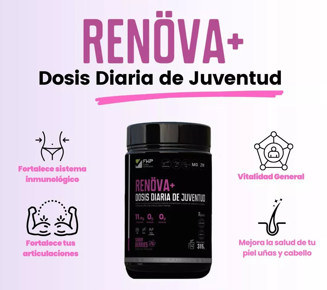 COLÁGENO RENOVA+ "dosis diaria de juventud" 100%recomendado.