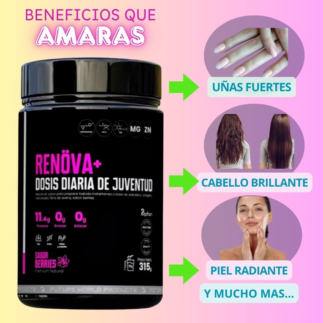 COLÂGENO RENOVA+``dosis diaria de juventud``100% recomendado.